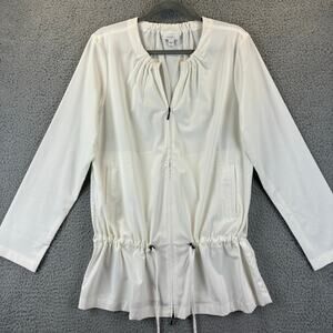 J Jill Pure Jill Fit Top Medium Casual Lighweight Jacket Full Zip Pockets Womens